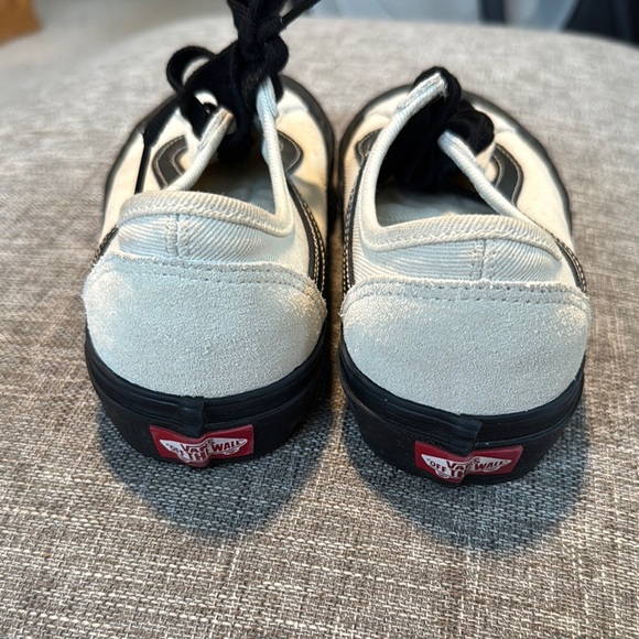 Vans Classic Black and White Canvas Sneakers - Picture 3 of 9